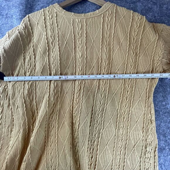 Sabo Knit Set Womens XS Yellow Cable Knit Stretch Shorts Sweater - Picture 7 of 7